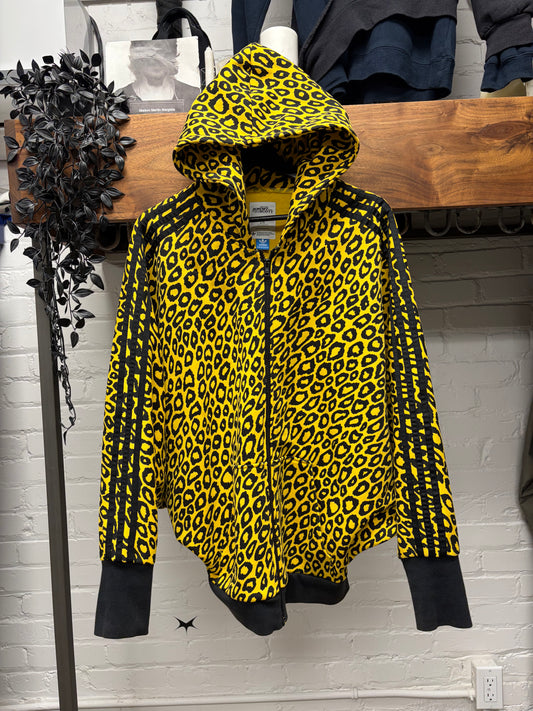 Jeremy Scott x Adidas ‘Leopard Print’ 3 Stripes Zip-Up Hoodie