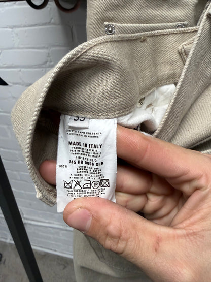 Vintage Helmut Lang ‘Sand’ Classic Raw Bootcut Denim