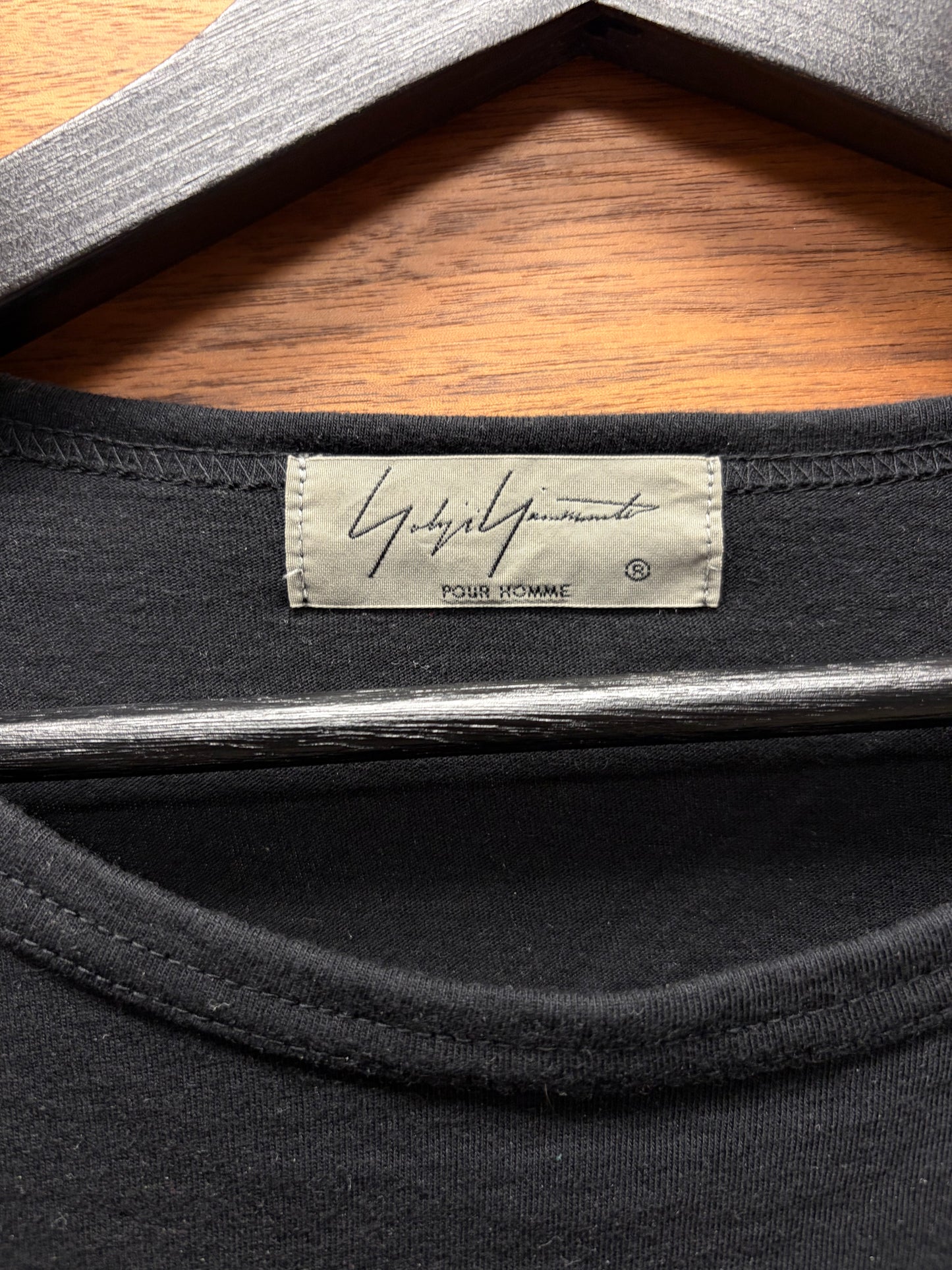 SS2019 Yohji Yamamoto Pour Homme ‘Patchwork’ Black Long Sleeve Shirt