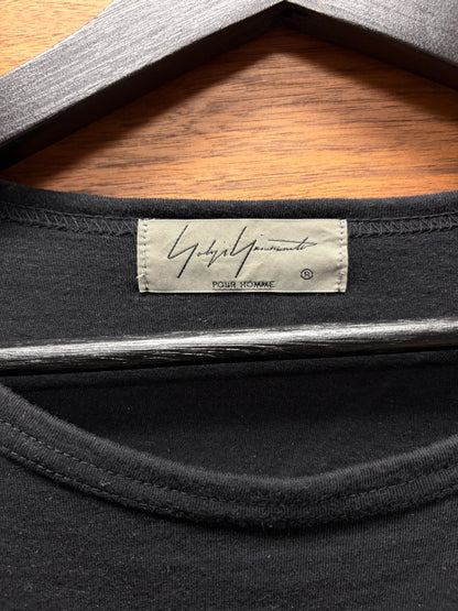 SS2019 Yohji Yamamoto Pour Homme ‘Patchwork’ Black Long Sleeve Shirt
