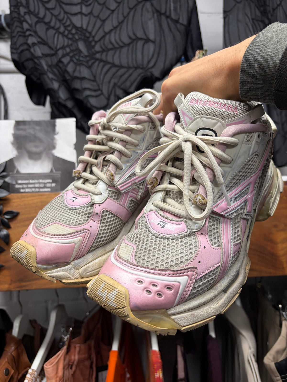 Balenciaga ‘Runner’ Pink/Grey Low Top Sneakers