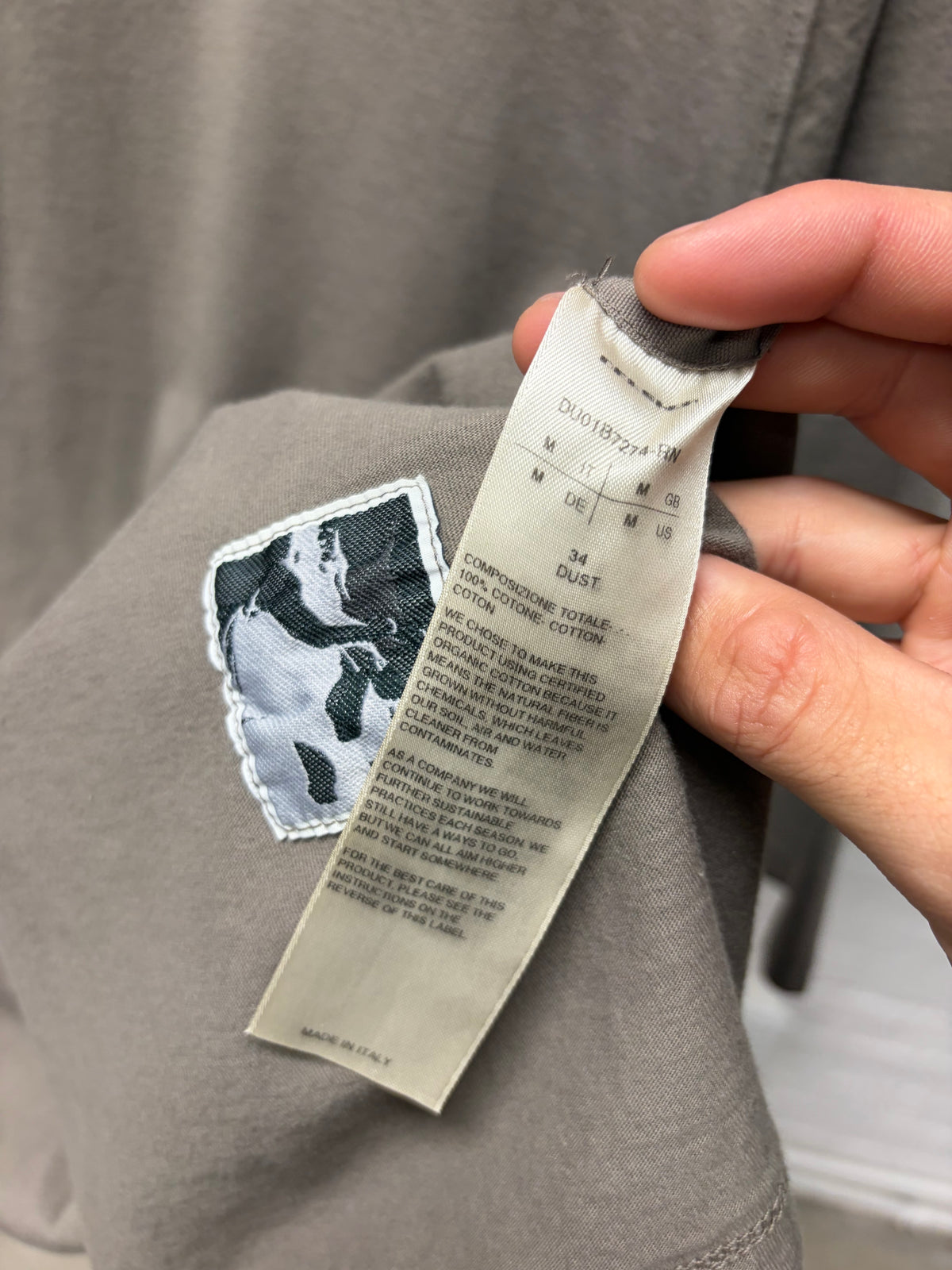 Rick Owens ‘Level’ Dust Brown Oversized Cotton T-Shirt