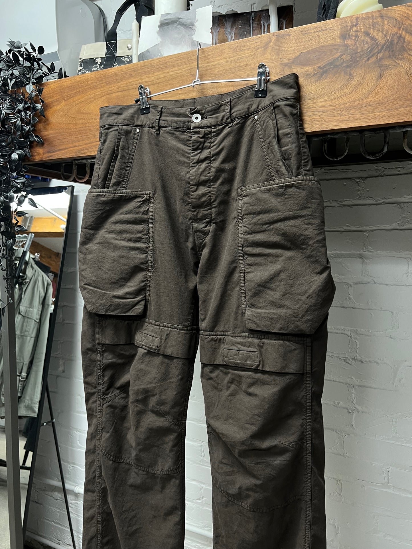 Rick Owens Mainline ‘Stefan’ Dust Brown Cargo Pants