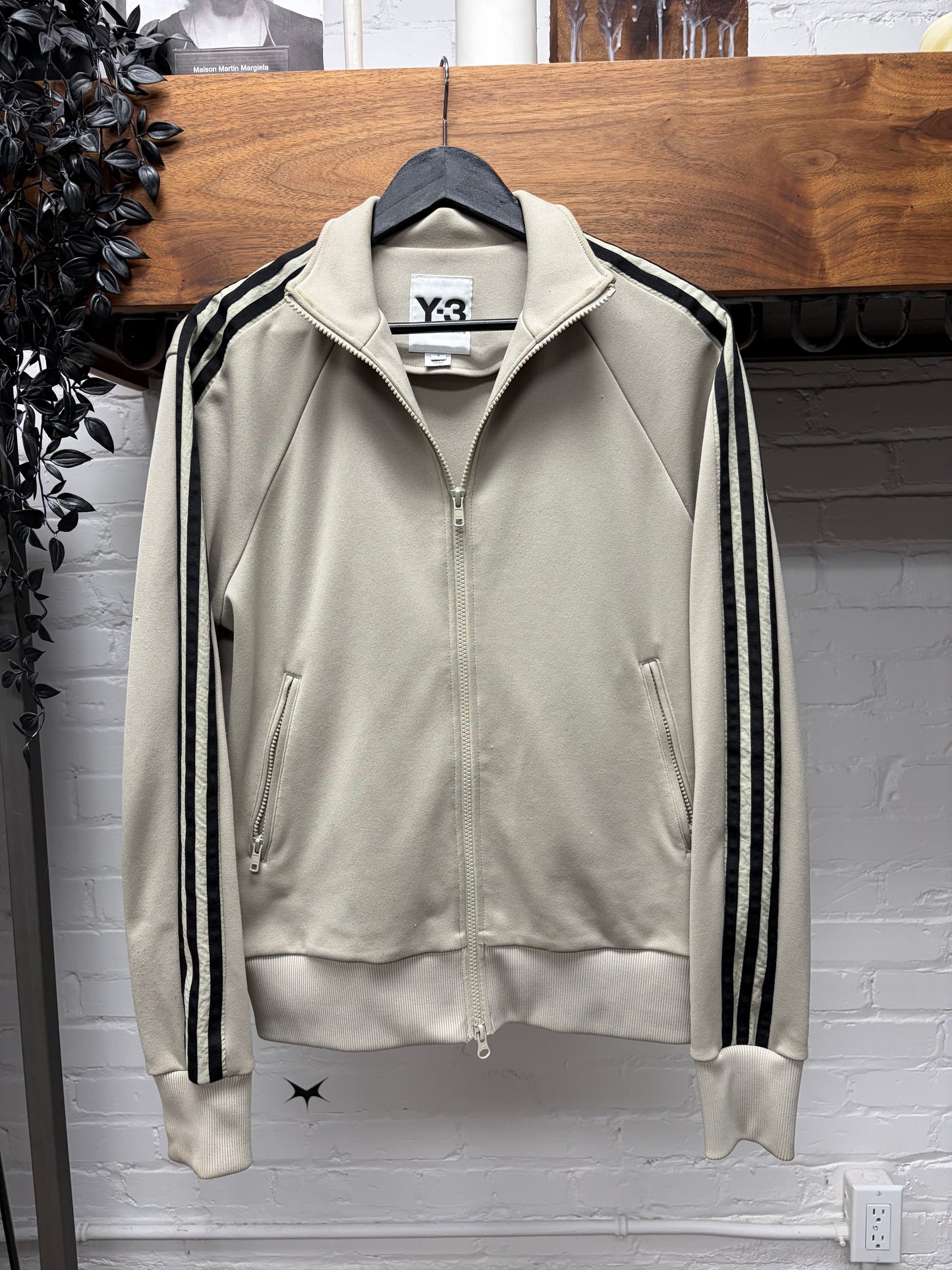 Y-3 by Yohji Yamamoto Cream ‘3 Stripes’ Track Jacket