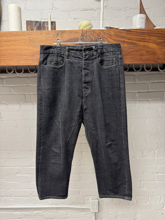 Rick Owens ‘Astaire Cut’ 3/4 Length Stone Grey Denim
