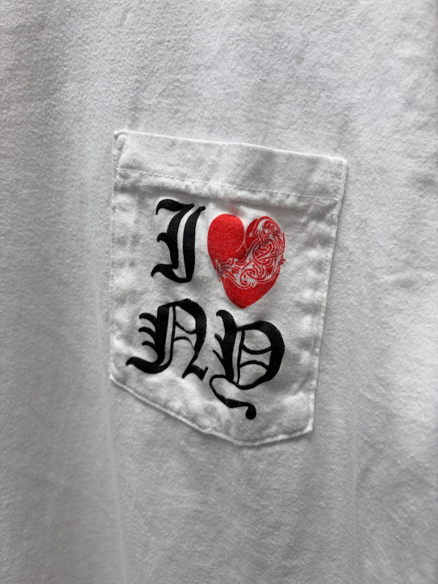 Chrome Hearts ‘I❤️NY’ White Long Sleeve Pocket Logo T-Shirt