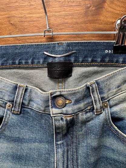 2017 Saint Laurent ‘D02’ Mid Wash Blue Skinny Jeans