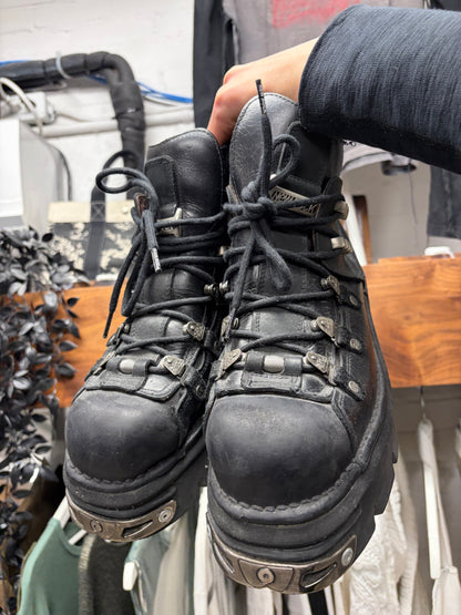New Rock ‘M-220-C2’ Leather Platform Sole Ankle Boots