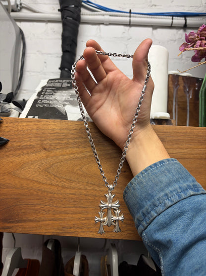 Chrome Hearts ‘Triple Cross’ .925 Silver Pendant