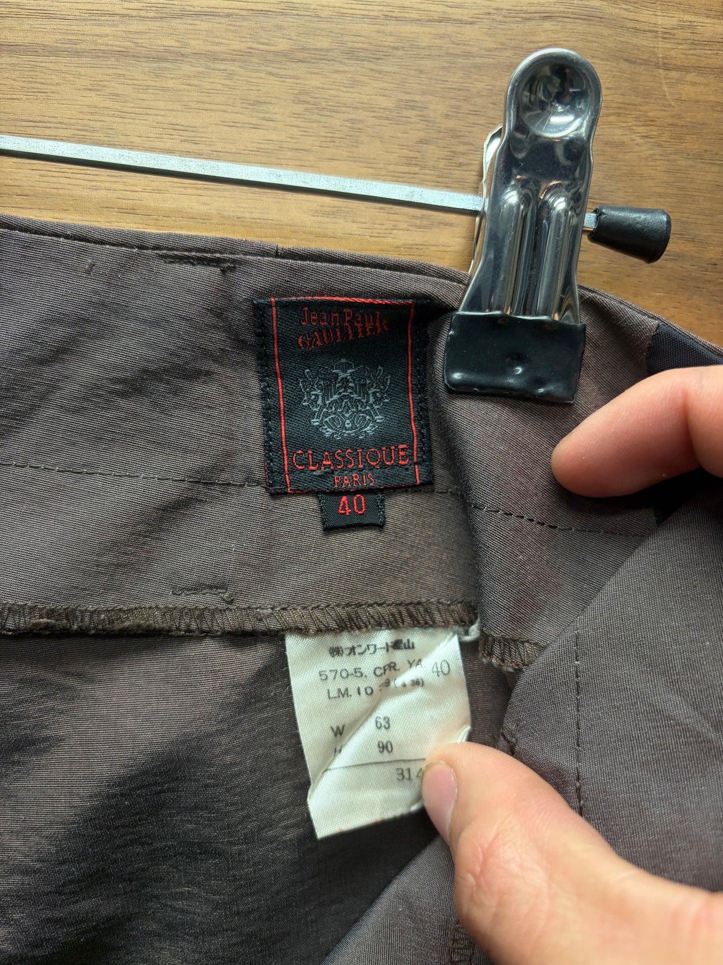 Vintage Jean Paul Gaultier Wide Leg Lightweight Brown Cargo Pants