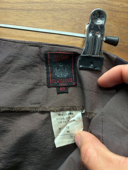Vintage Jean Paul Gaultier Wide Leg Lightweight Brown Cargo Pants