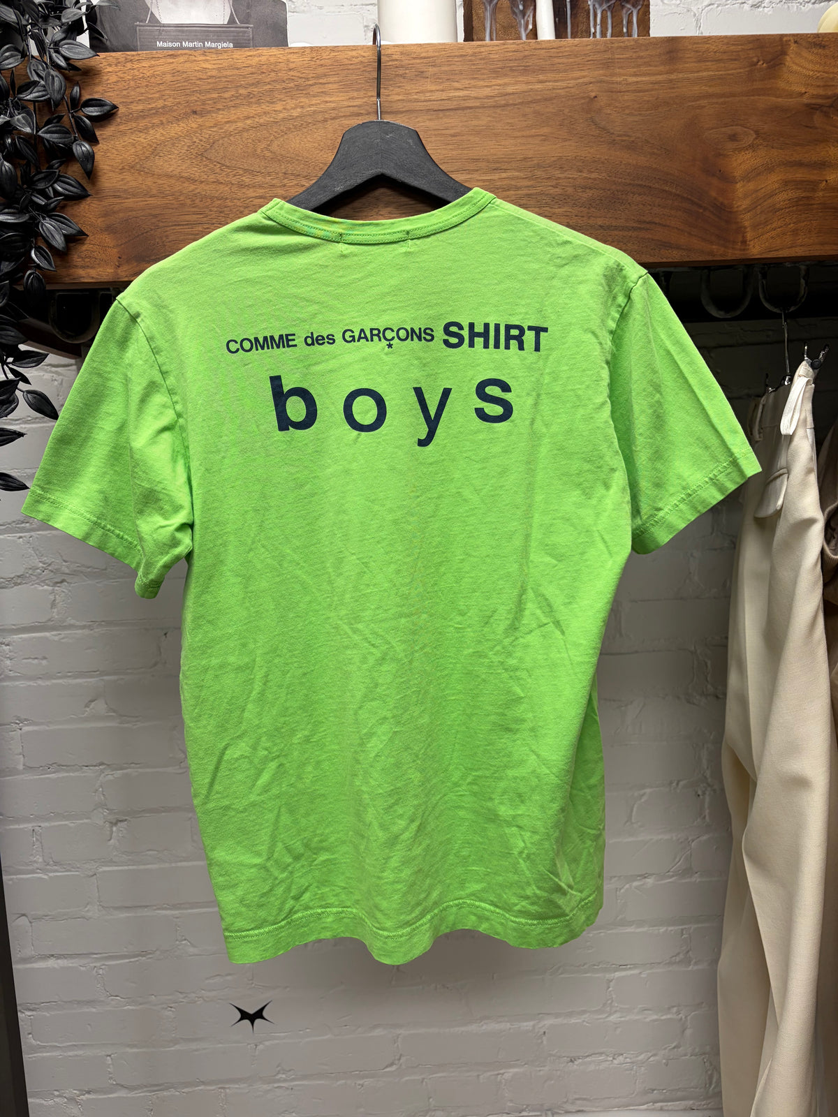 Comme Des Garçons Shirt ‘Boys’ Neon Green T-Shirt