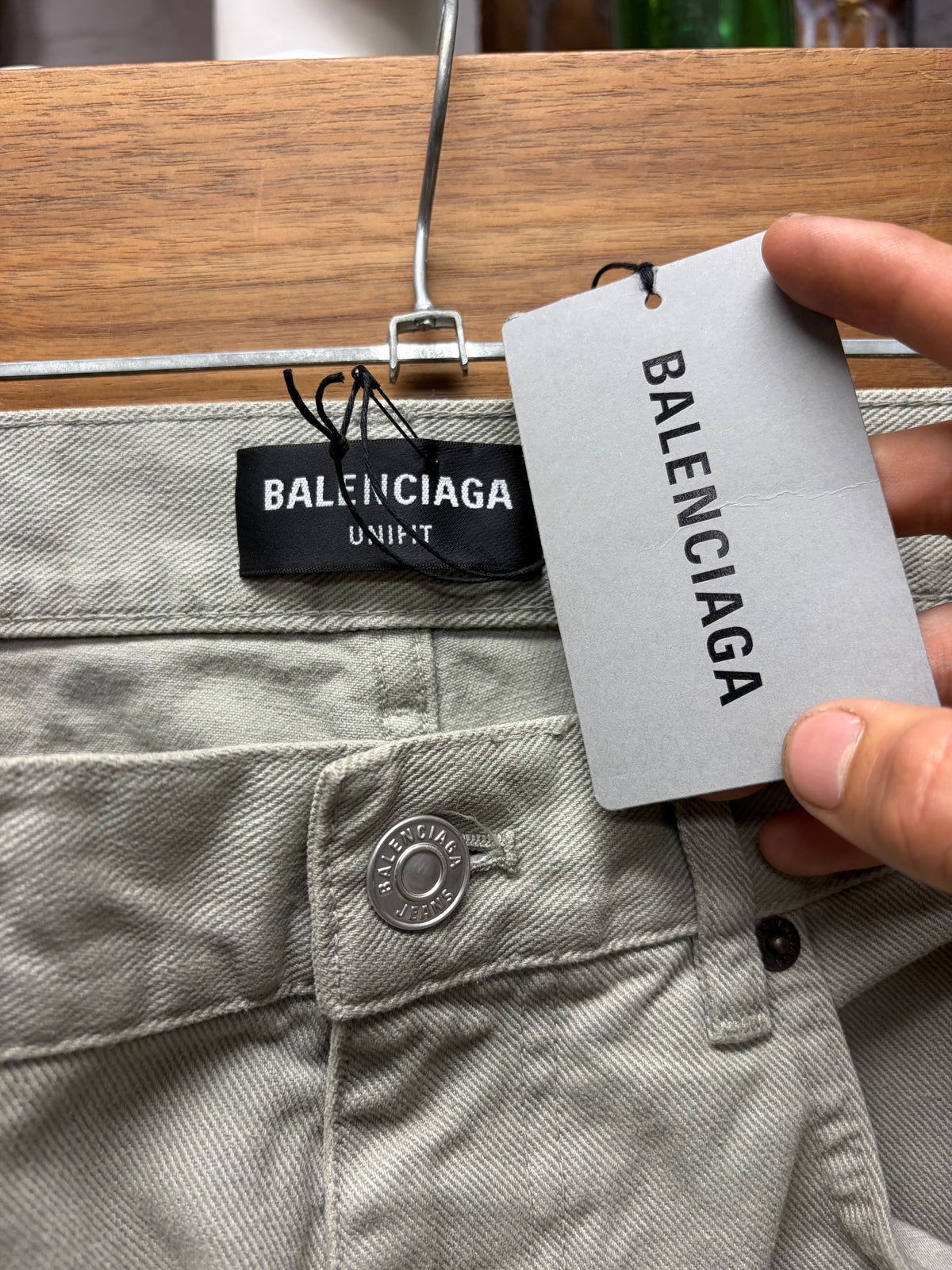 2022 Balenciaga Dirt Washed Grey Bootcut Denim