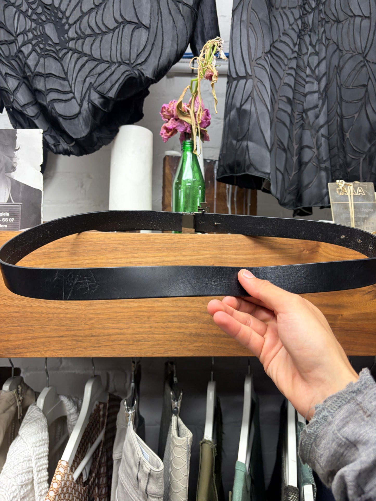 Vivienne Westwood ‘Orb Logo’ Black/Silver Belt