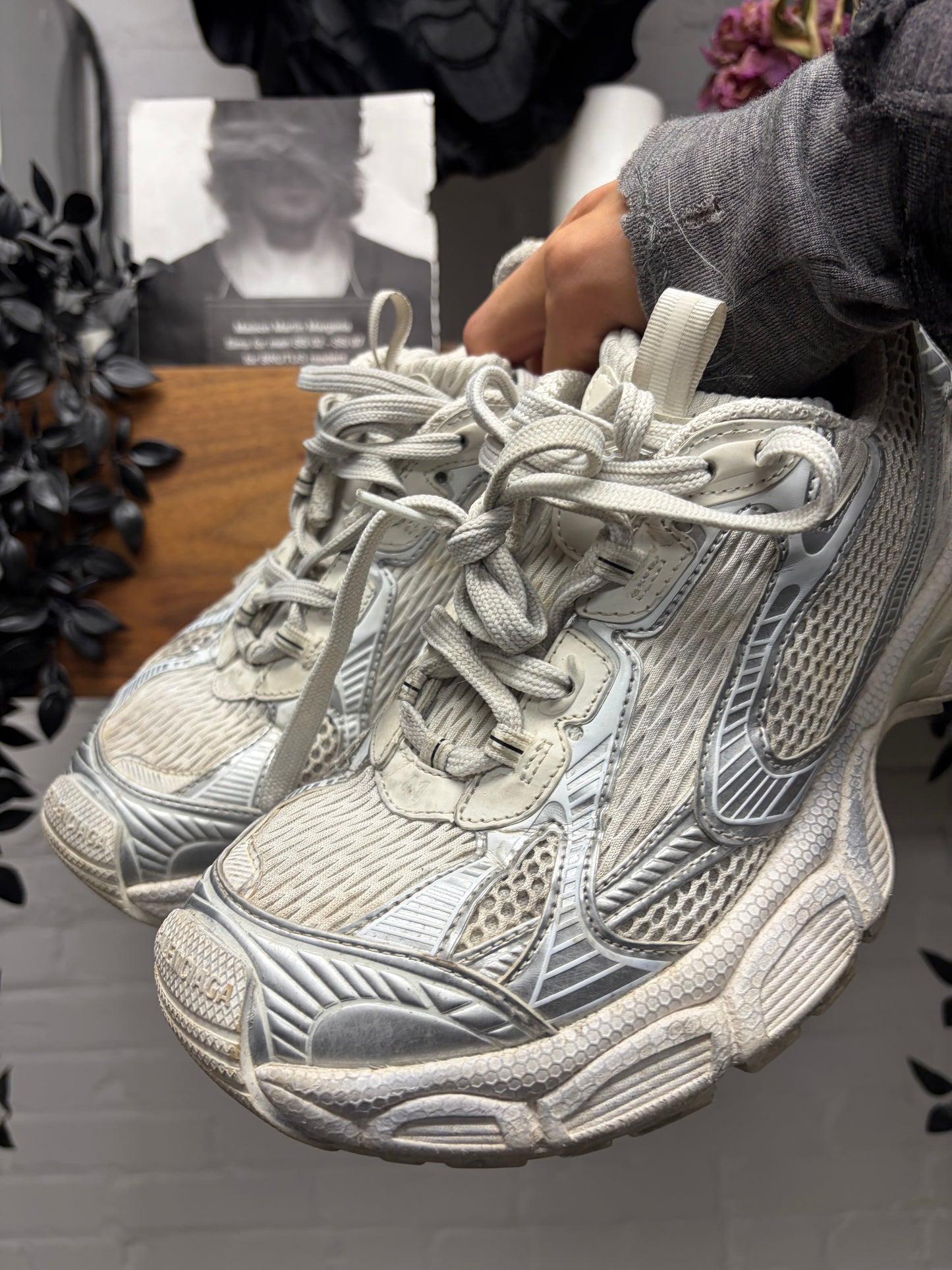 Balenciaga ‘3XL’ White/Silver Oversized Low Top Sneakers