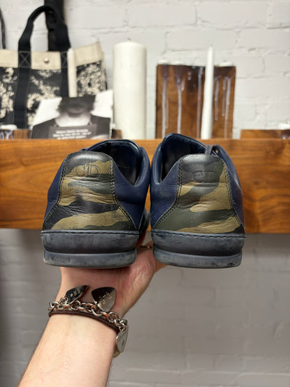 Dior Homme ‘B18’ Navy/Camo Leather Low Top Sneakers