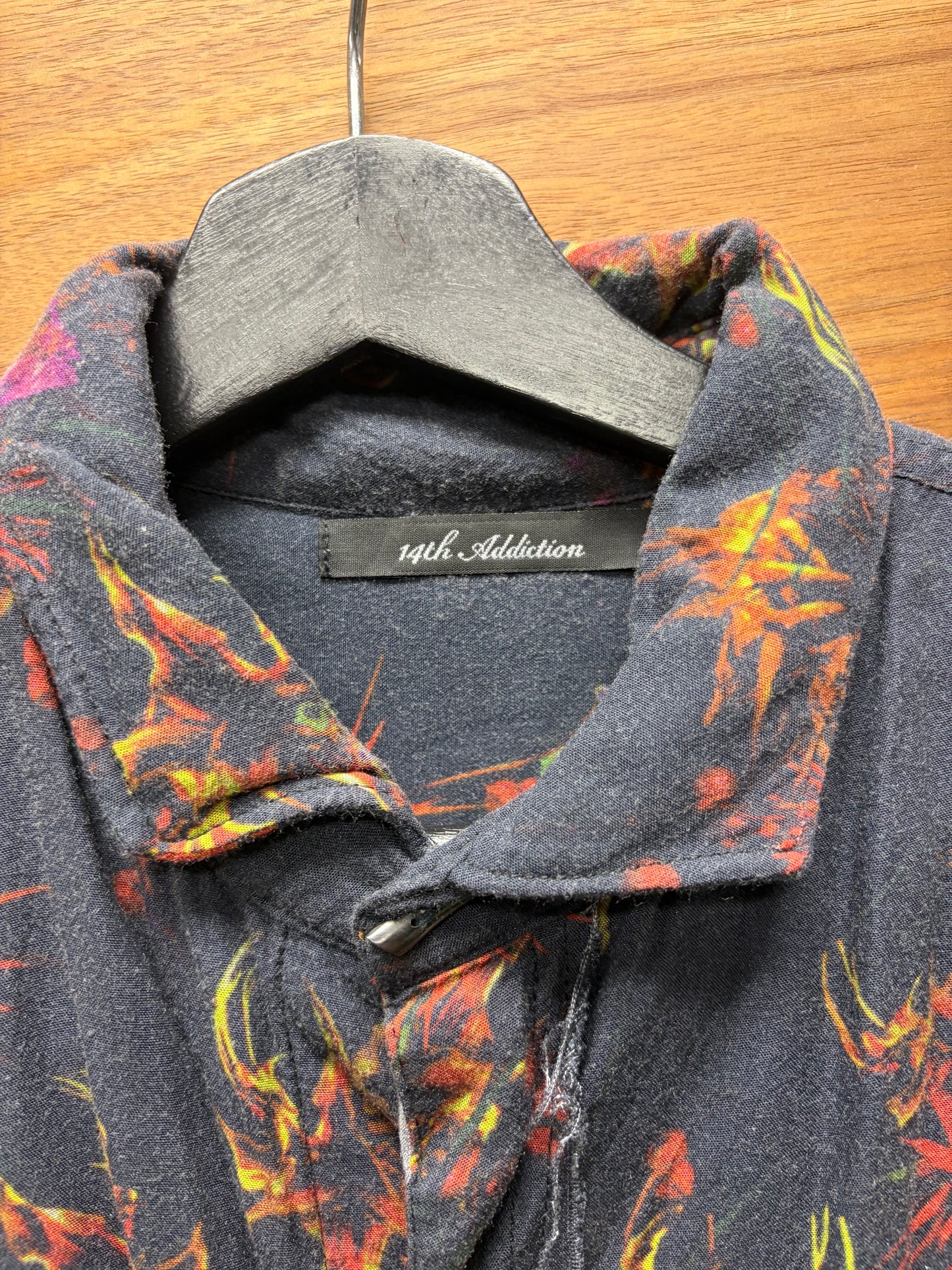 14th Addiction Floral Button Up Shirt with Wooden ‘Tusk’ Buttons