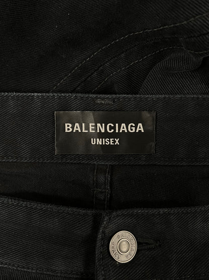 Balenciaga Faded Blue Wide Leg Carpenter Denim