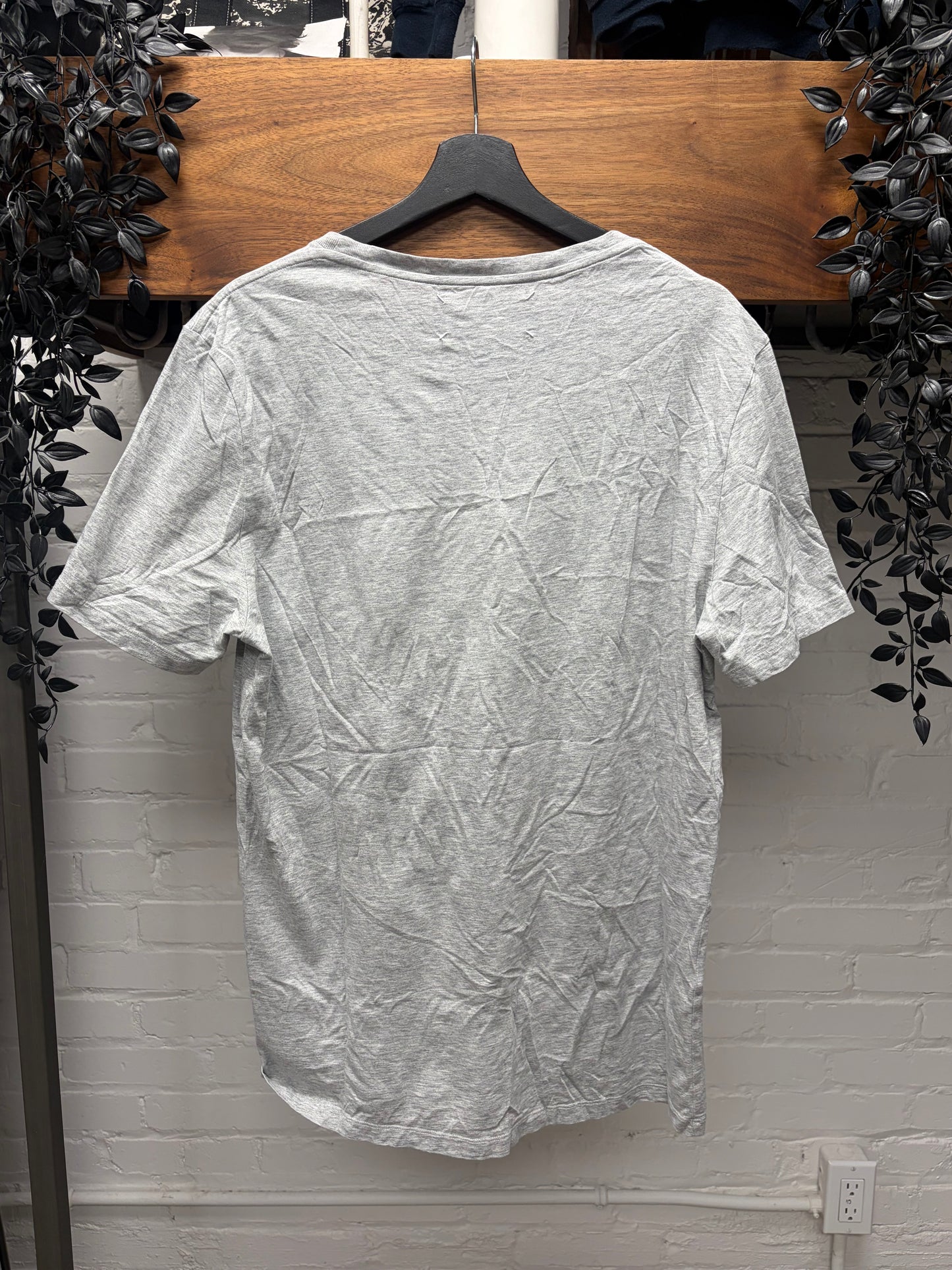 2017 Maison Margiela ‘Diamond Print’ Pocket Grey Cotton T-Shirt