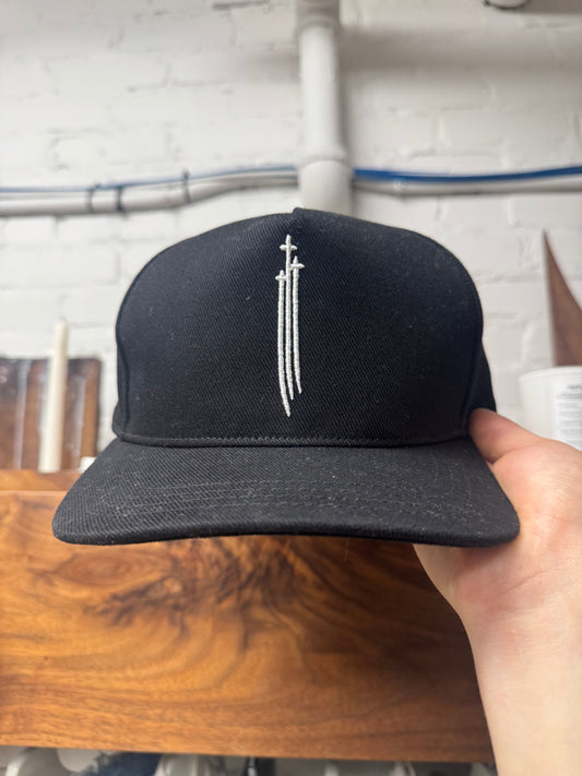 Chrome Hearts ‘RS3’ Triple Cross Black Trucker Hat