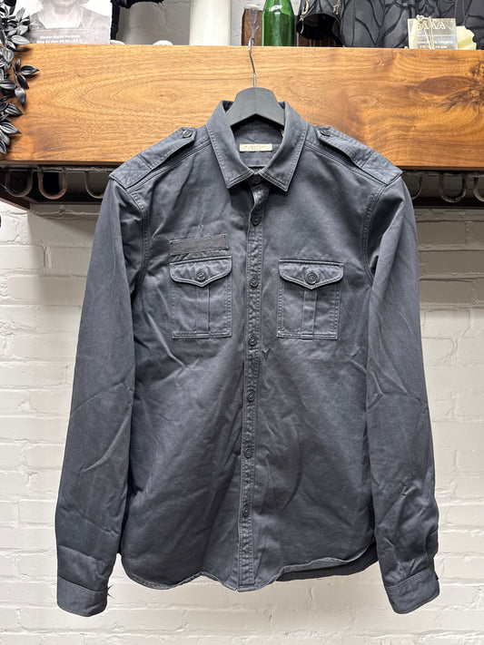Burberry Military Inspired Jacket with Shoulder Epaulette Details