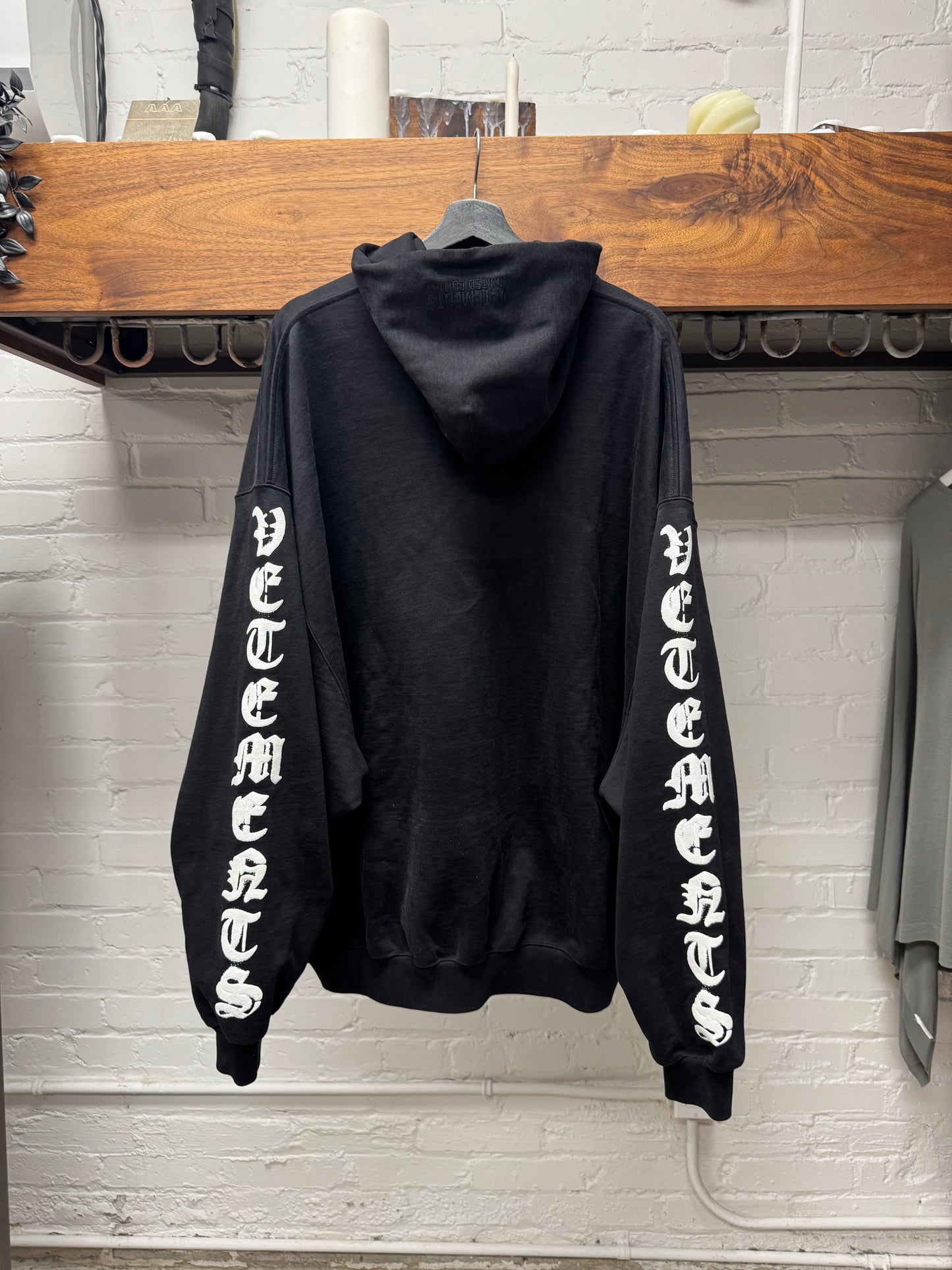 Vetements ‘Anarchy’ Metal Font Black Pullover Hoodie