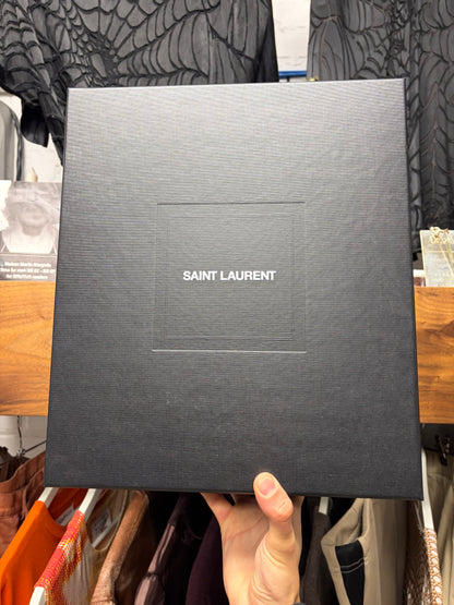 Saint Laurent ‘Rainer’ Glossy Black Leather Pointed Toe Chelsea Boots