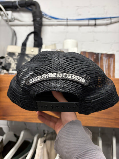 Vintage Chrome Hearts ‘Plus Cross’ Faded Black Trucker Hat