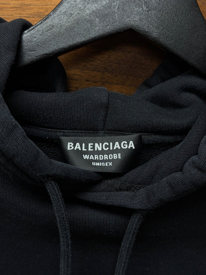 2021 Balenciaga ‘Simple Logo’ Black Oversized Hoodie