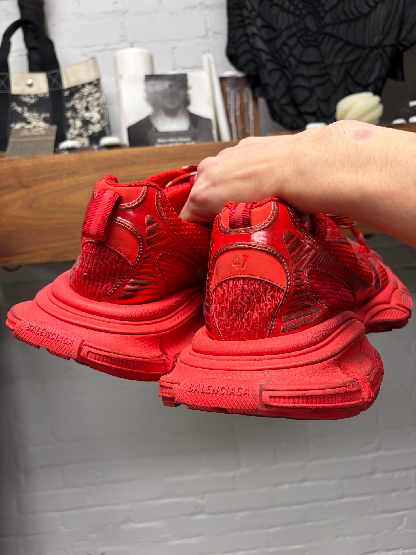 Balenciaga ‘3XL’ Oversized Red Low Top Sneakers