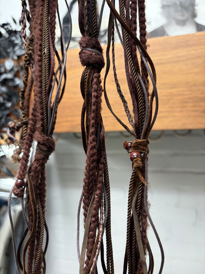 AW2002 Number (N)ine Braided Brown Leather Rope Belt
