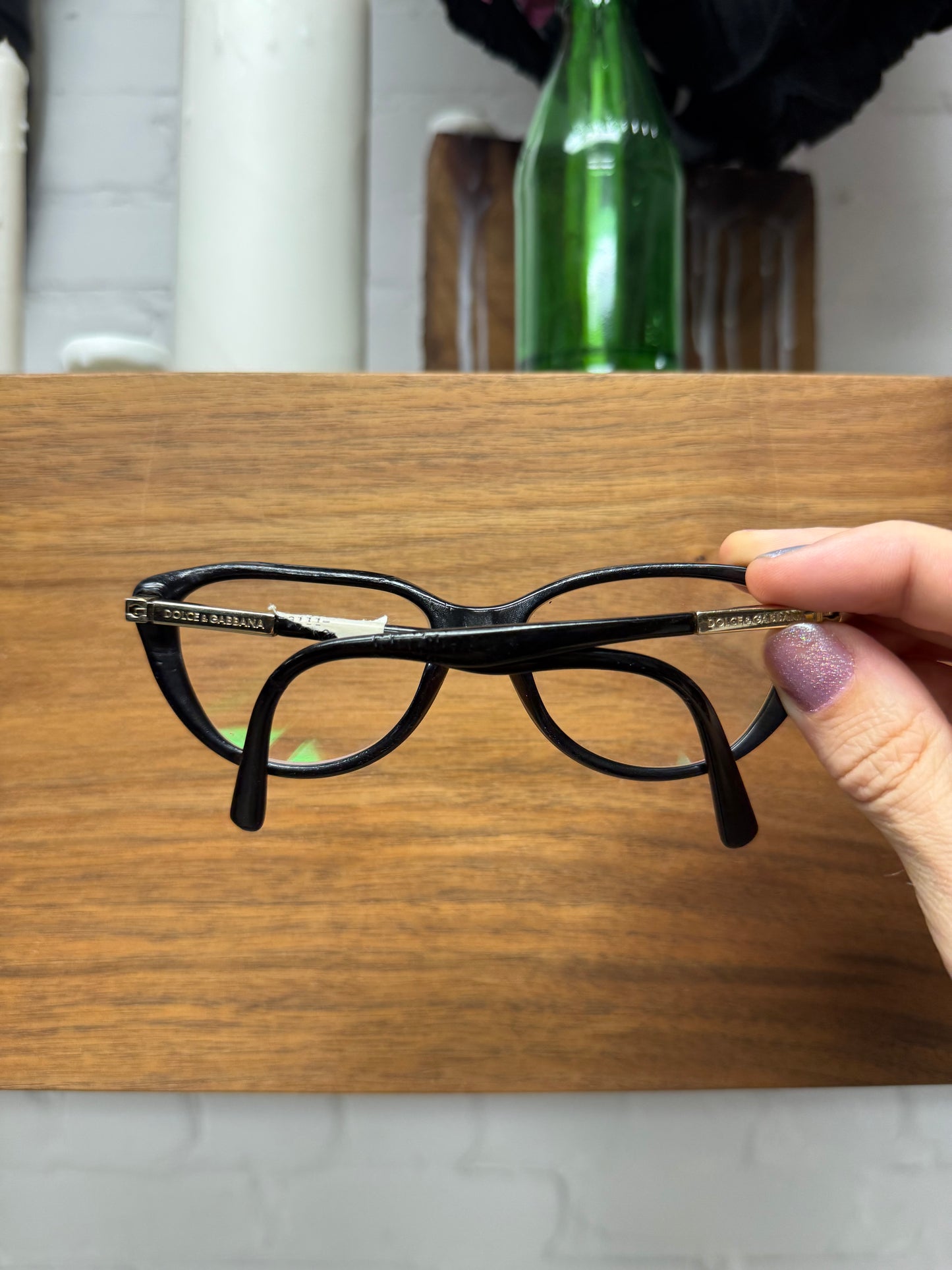 Dolce and Gabbana Black Cat Eye Prescription Glasses