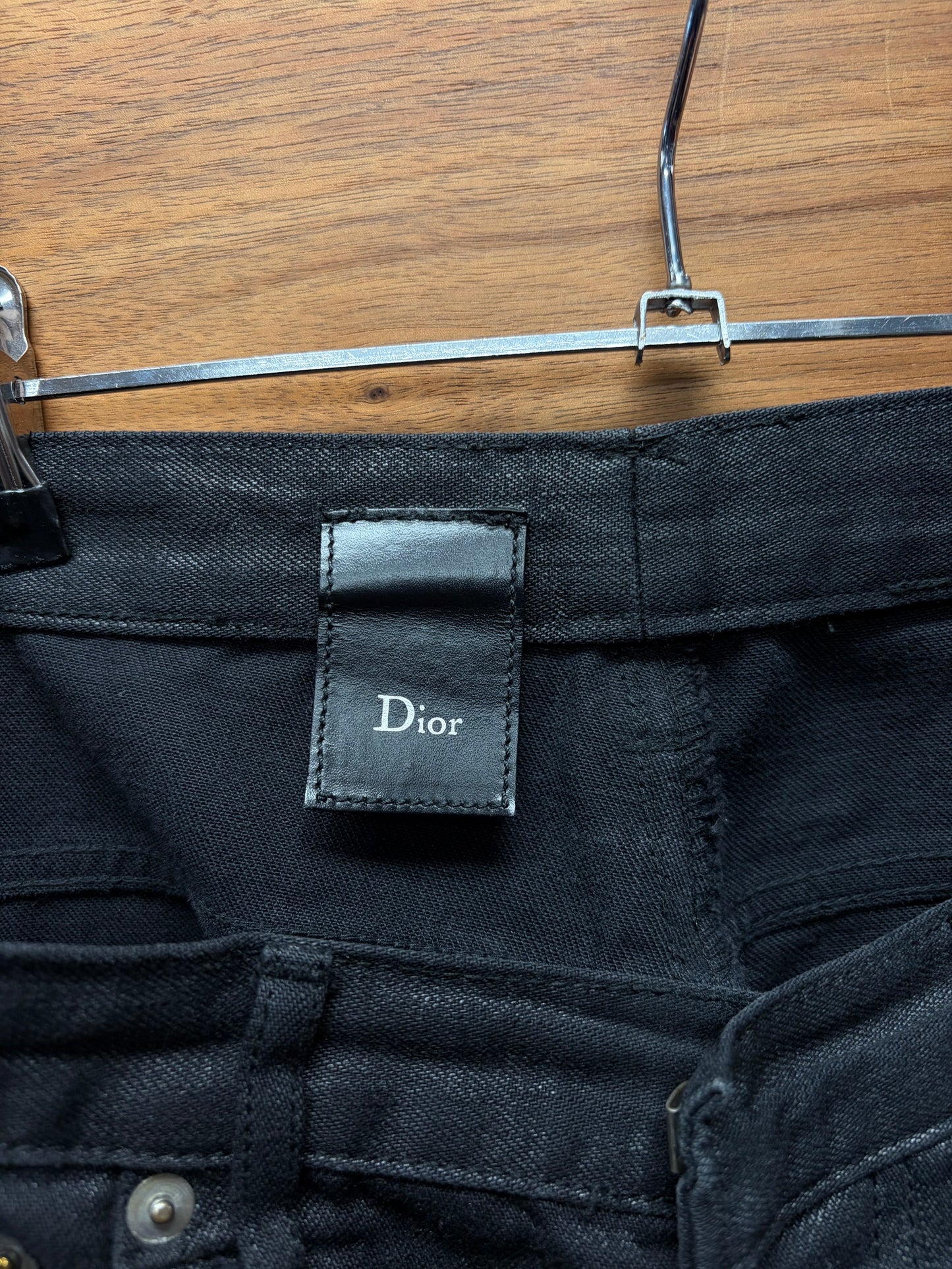 Dior Homme Waxed Black Skinny Jeans
