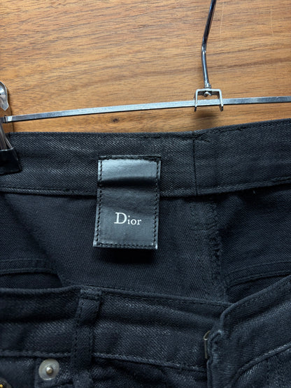 Dior Homme Waxed Black Skinny Jeans