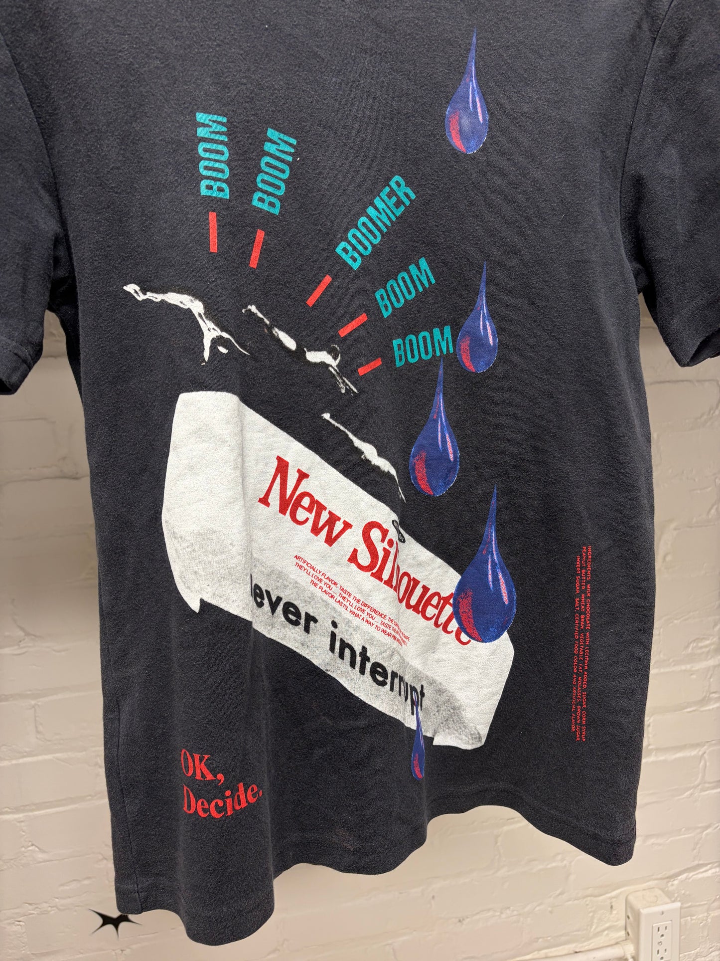 SS2014 Raf Simons ‘New Silhouette’ Faded Black Graphic T-Shirt