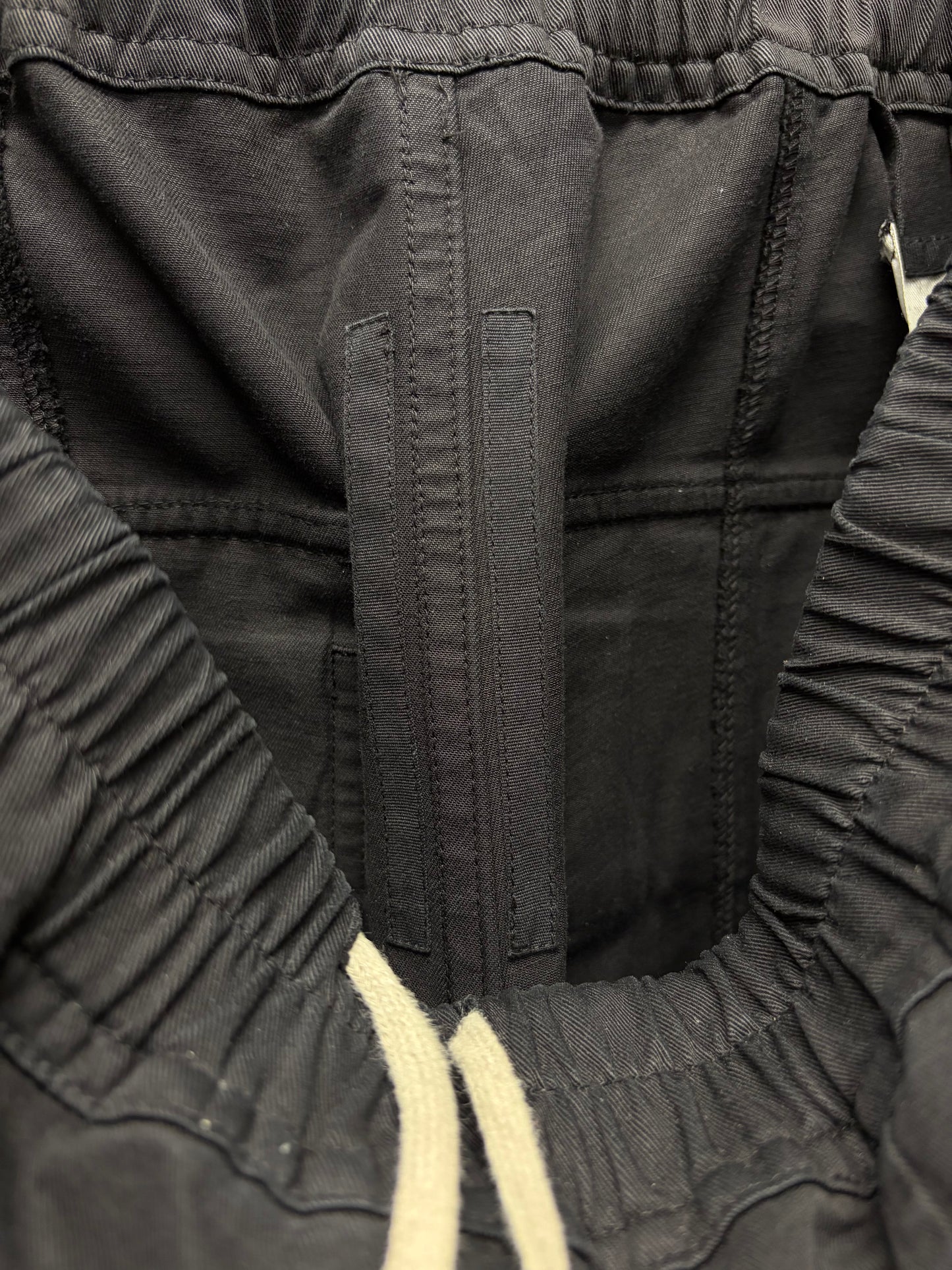 Rick Owens ‘Creatch’ Black Straight Cut Drawstring Pants