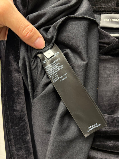 AW2022 Balenciaga ‘Velour’ Black Pullover Hoodie