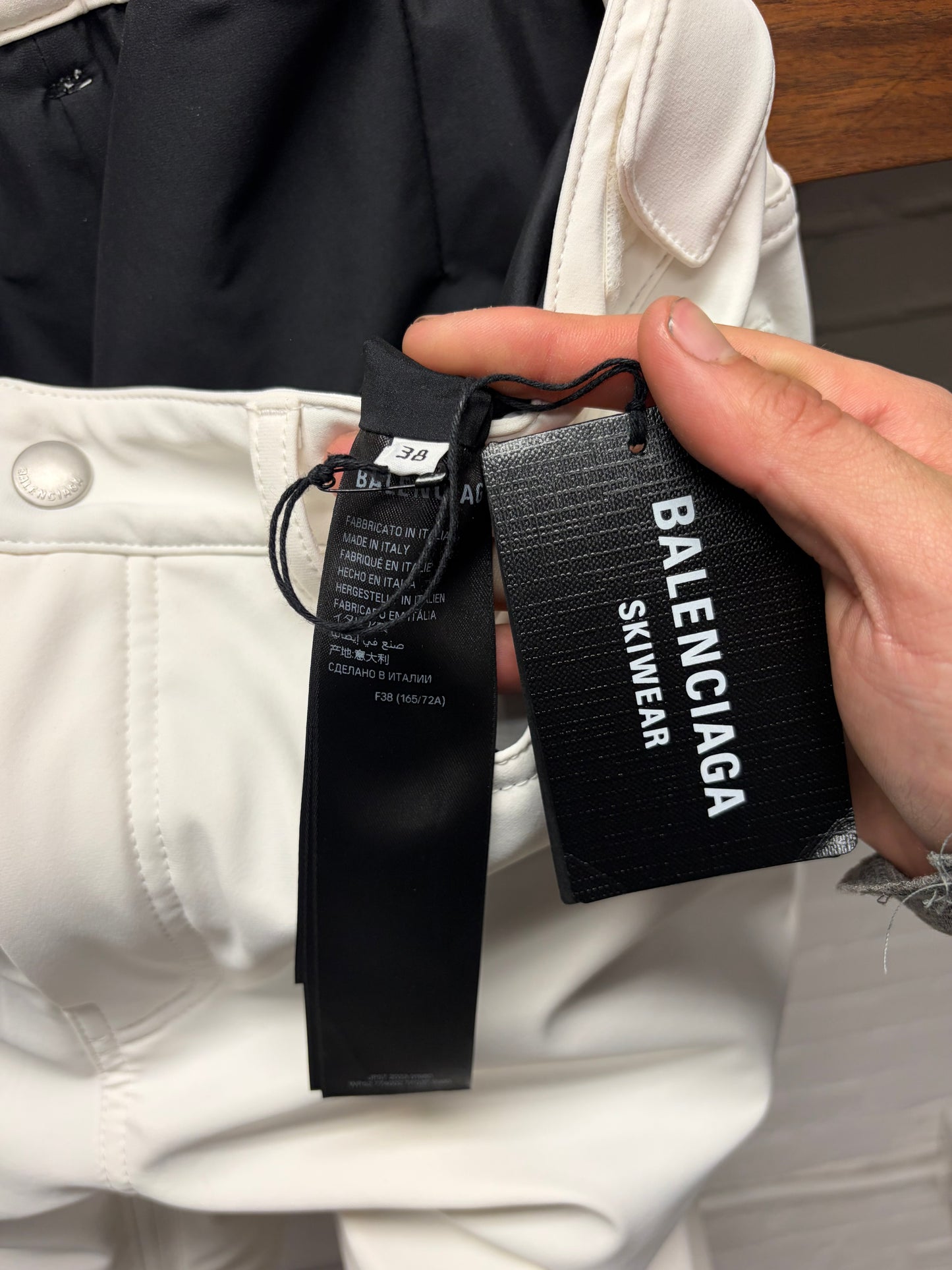 AW2024 Balenciaga ‘Skiwear’ 3B Sports Icon Logo White Snow Pants