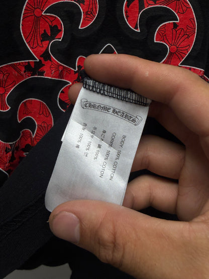 Chrome Hearts Black/Red ‘Vine Dagger’ Long Sleeve Shirt