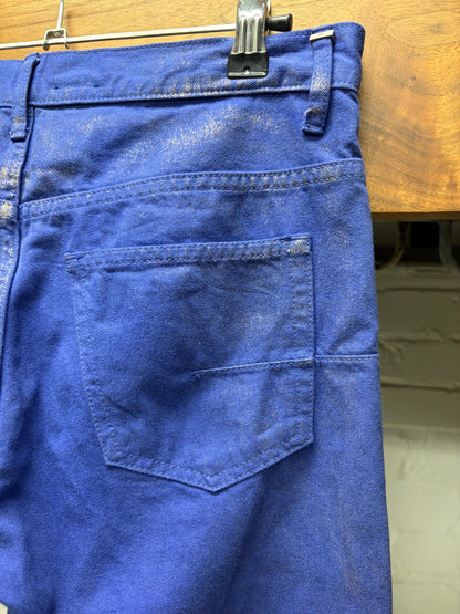 SS2009 Dior Homme ‘Planisphère’ Blue/Gold ‘Unaltered’ Glitter Skinny Jeans