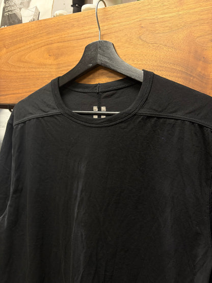 Rick Owens Black Cotton ‘Level’ Short Sleeve T-Shirt