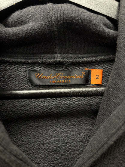SS2003 Undercover ‘Scab’ Ribbed Cotton ‘Patti Smith’ Bolt Zip-Up Hoodie