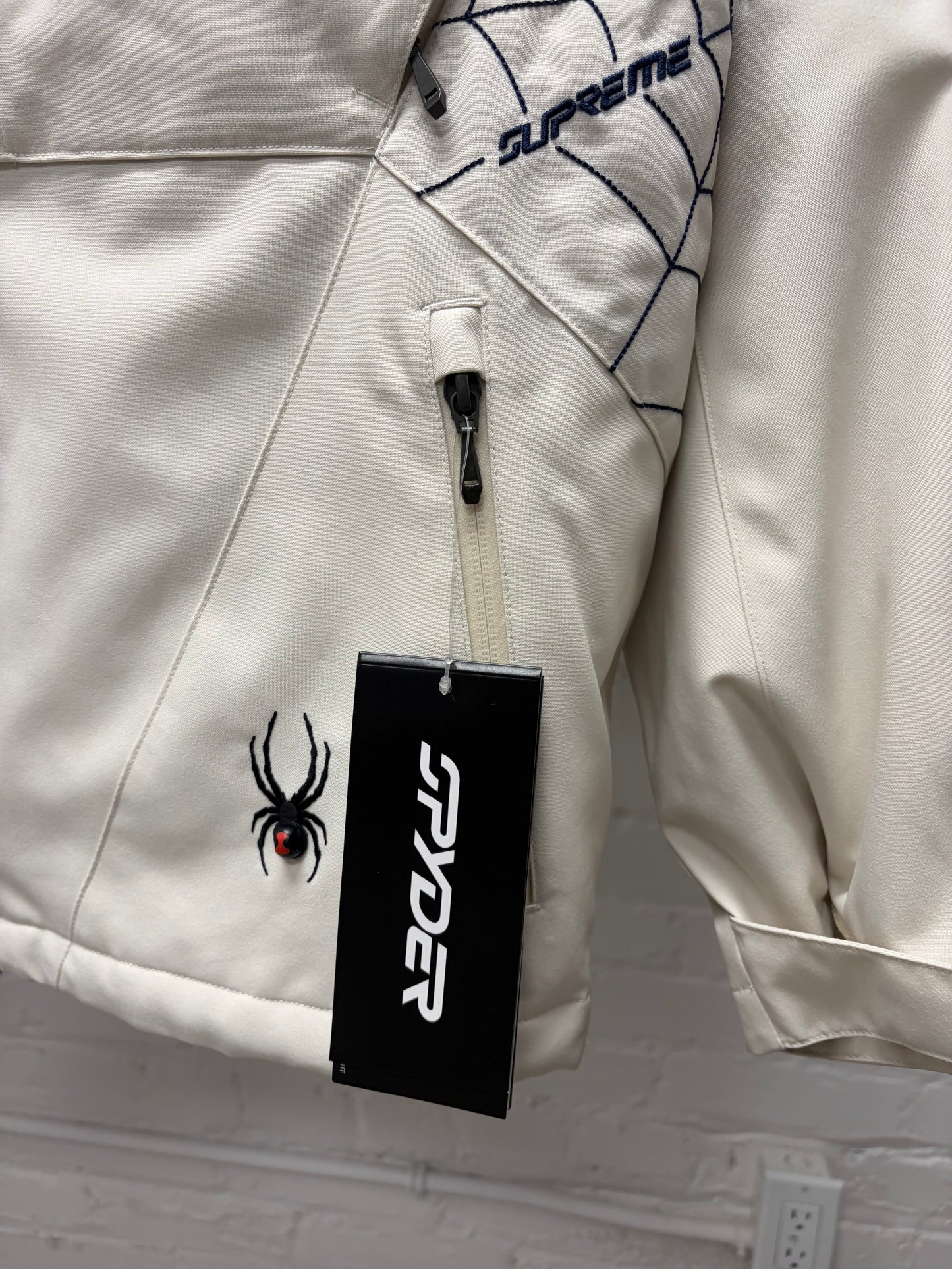 AW2024 Supreme X Spyder ‘Stone’ White Technical Jacket