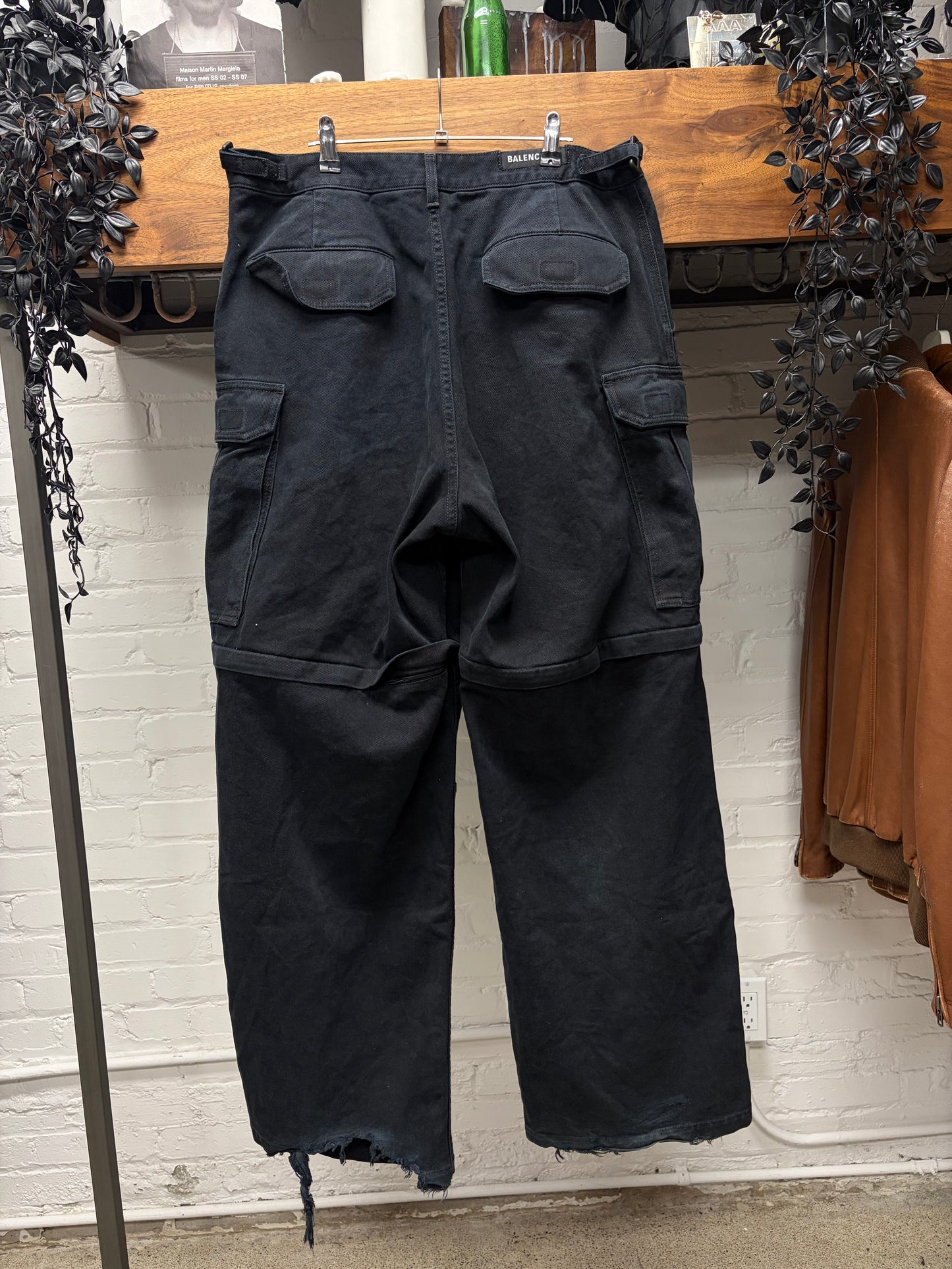 2024 Balenciaga ‘Convertible’ Heavy Cargo Wide Leg Carpenter Denim