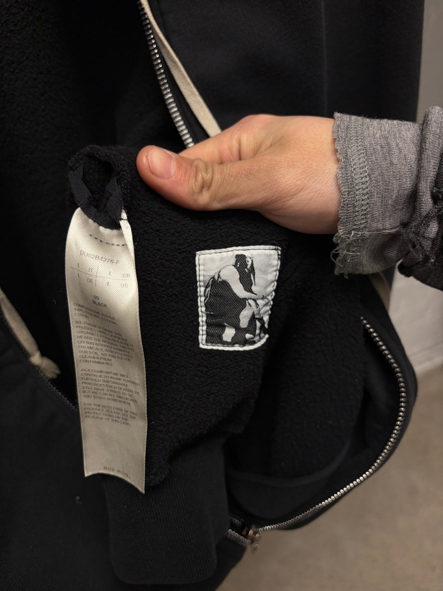 Rick Owens DRKSHDW Black ‘Jason’ Zip-Up Hoodie
