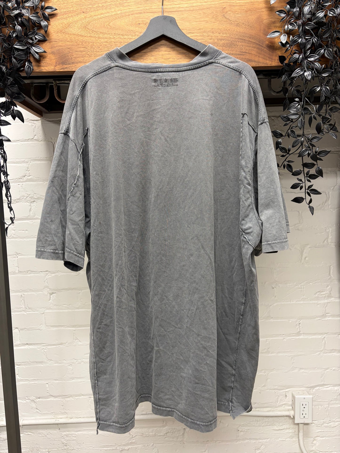 Vetements Reconstructed Faded Grey Cotton ‘Rebuilt’ Oversized T-Shirt