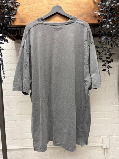 Vetements Reconstructed Faded Grey Cotton ‘Rebuilt’ Oversized T-Shirt
