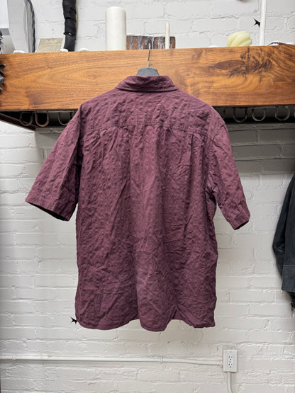 Acne Studios Maroon Red Button Down Shirt