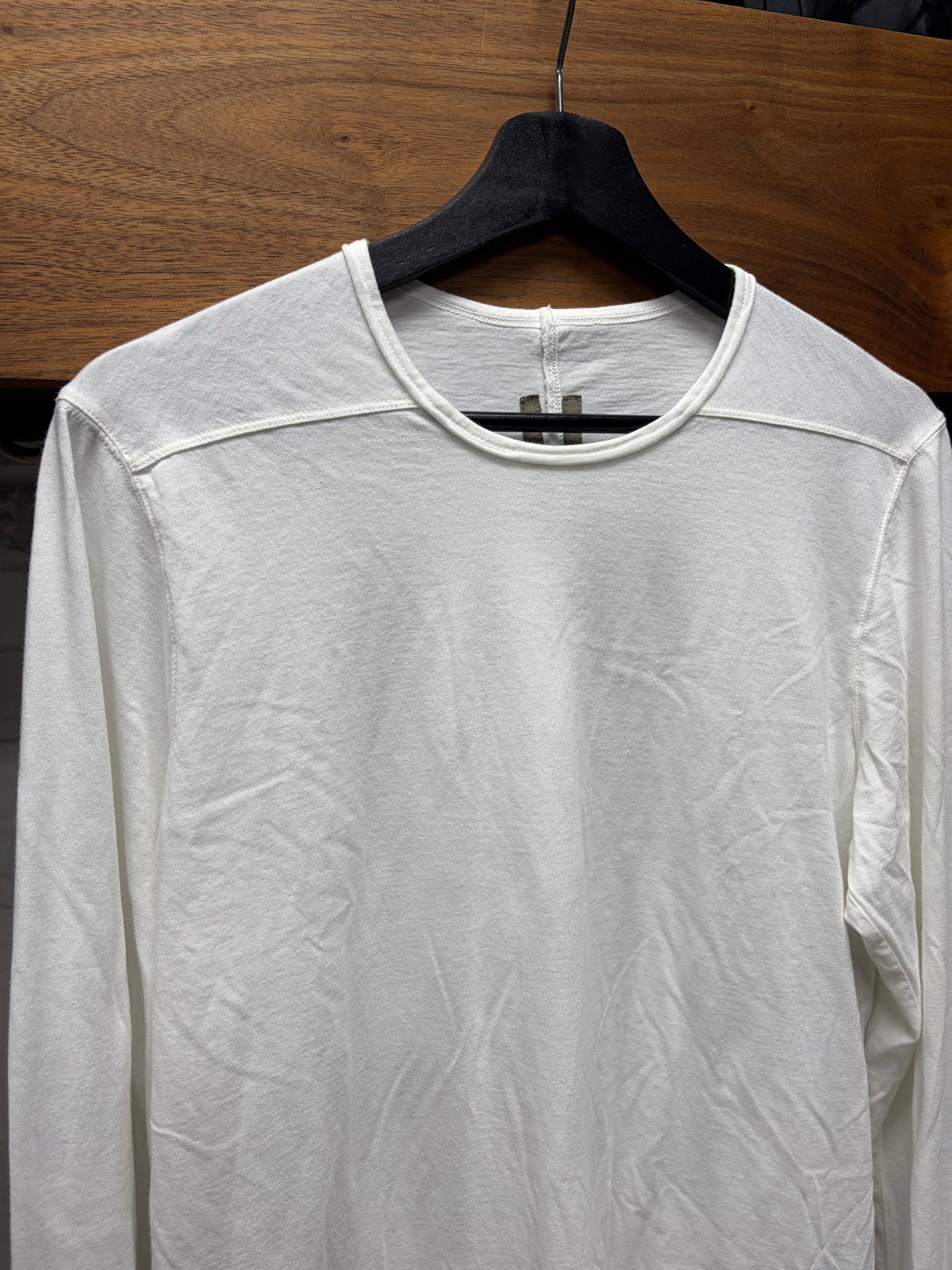 Rick Owens DRKSHDW Milk Cotton ‘Level’ Long Sleeve T-Shirt