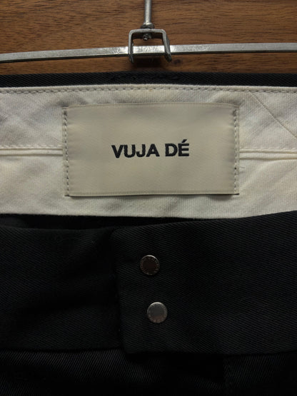 Vuja Dé ‘Adiago’ Black Leather Double Knee Carpenter Denim